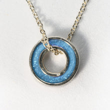 Sterling Silver Forever Charm Necklace with Everence Inlay everence.life Sky 