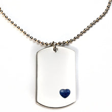 Sterling-Silver Dog Tag with Everence Inlay - Large Everence Navy 