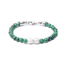 Malachite, Two Everence Beads everence.life Clear Lobster Claw 7