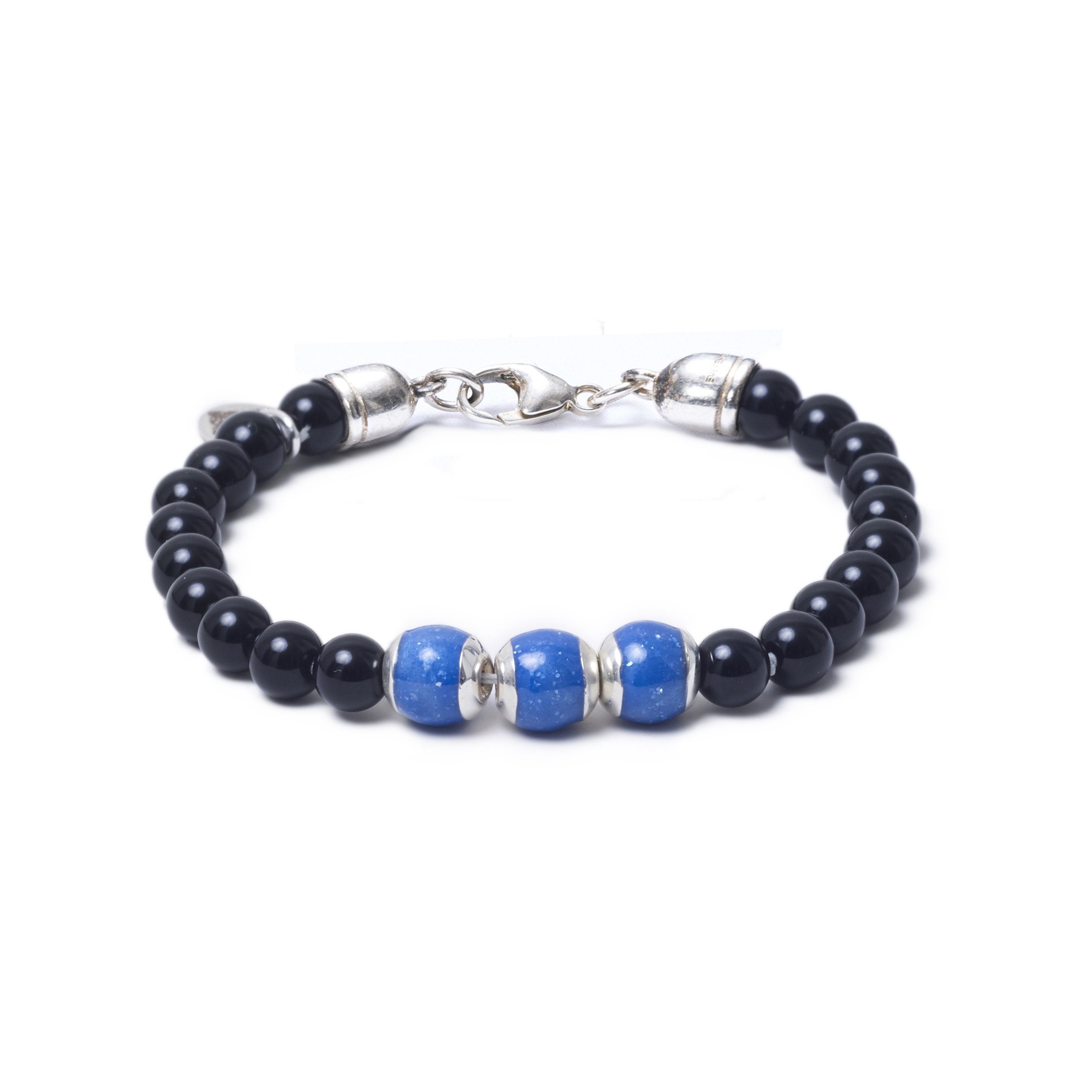 Onyx, Three Everence Beads everence.life Blue Lobster Claw 7
