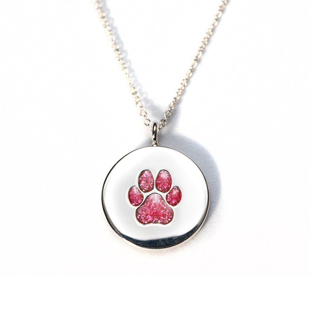 Sterling Silver Pawprint Pendant everence.life Scarlet 