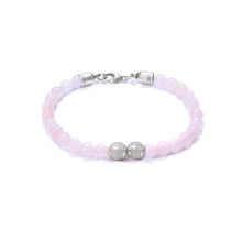 Rose Quartz, Two Everence Beads Everence Clear Lobster Claw 7